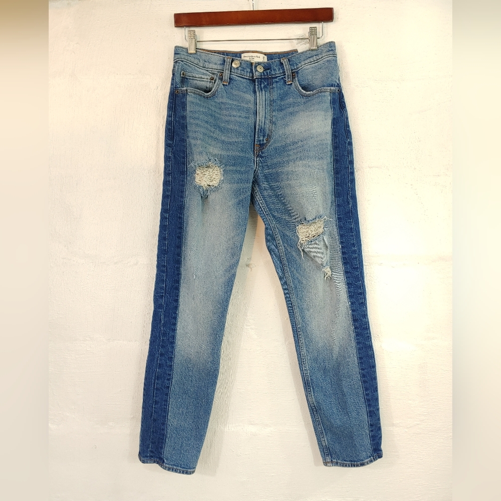 Abercrombie & Fitch Blue Distressed Jeans